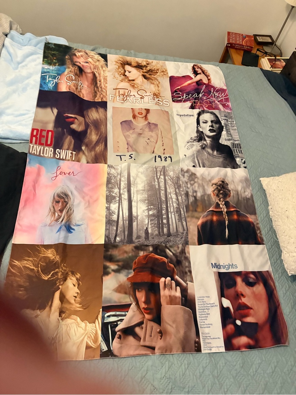 Taylor Swift Themed Album Patchwork Comforter - Multi
